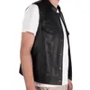 Gilets pour hommes Vintage Pu Gilet en cuir Hommes Couleur unie Col montant Simple Gilet sans manches en vrac Manteau d'affaires Gilet rétro