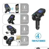 Kit Bluetooth Car Kit T11 LCD Hands- A2DP 5V 2.1A USB Charger FM Transmitter Wireless Modator O مع مشغل الموسيقى مع حزمة تسليم DHWDA