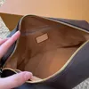 Kettenschale alte Blumenbeutel Frauen Schultertasche Handtasche echtes Leder Buchstaben Druckkörperbeutel Reißverschluss Offen hochwertiger Dame Clutch Innen Reißverschluss Tasche