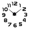 Horloges murales Acrylique Miroir DIY Horloge Montre Autocollants Reloj De Pared Horloge Grand Quartz Décoratif Moderne Gratuit