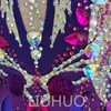 LIUHUO Настроить цвета Купальники для художественной гимнастики Девушки Женщины Соревнования по художественной гимнастике Одежда для выступлений Кристаллы Качество Эластичный Фиолетовый