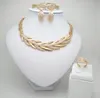 Kingdom Ma Nigerian Beads Wedding Jewelry Set Bridal Dubai Gold Color Jewelry Sets African Beads Necklace Bracelet Jewelry Set 2102798373