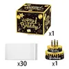 Andere Verpackungsdruckprodukte Großhandel Überraschung Geburtstag Party Dekoration Geldkassette Atmosphäre Layout Requisiten Black Gold Drop Deli Dhwpd