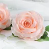 Flores decorativas 20pcs 9cm artificial rosa flor cabeças seda festa decoração buquê de parede de casamento rosas brancas