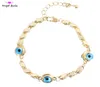 Fashionabla män och kvinnor 18K Gold Evil Eye smycken Armband Islamiska muslimska dagliga samlingsevenemang smycken Tillbehör gåvor Unfad3808406