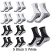 10 paires de chaussettes de Football antidérapantes en Silicone pour hommes et femmes, coussinées et respirantes pour le Football, le Tennis, le basket-ball, 240129