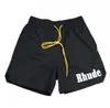 Designer Mens Shorts Rhude Short Kid broderie Pocket Unisexe Summer Street Hip Hop Lettre polyvalente Couples Jogging Breathable