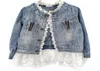 Girls Jean Coat Kids Lace Long Sleeve Button Denim Jackets for Girls 27Y New9711337