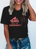 Women's T-skjortor T-shirts toppar för kvinnor tecknad söt kläder nagelkonsttryck 90-tals grafisk skjorta kvinnlig kortärmad tee tshirt