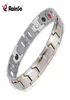 Rainso Stainless Steel Bio Energy Bracelet Fashion Health FIR Bangle Magnetic Jewelry Bracelets Hologram Wristband9818130