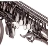 Saxophone Alto Mib Saxophone en laiton laqué nickel noir 802 Type de clé instrument à vent avec étui de transport rembourré gants chiffon de nettoyage