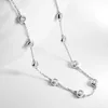 TFGLBU 3mm 2CTTW Alle Ketting voor Vrouwen Klassieke Bubble Claviculaire Ketting Test Geslaagd 100% S925 Sterling Zilveren Sieraden 240127