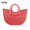 Totes Obag Sand Bag Style With Concise Curved Belt Handles Soft Waterproof bag Rubber Silicon O Sand O Bag Women HandbagH24219