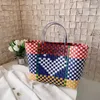 Totes Vegetable Basket Female Straw Bag Large Capacity Fasion Designer andwoven andbag Boemia Summer Plastic Pawork WomensH24218