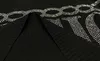 여자 2 조각 팬츠 패션 레터 다이아몬드 2 피스 세트 여자 의상 가을 의류 검은 트랙 슈트 캐주얼 풀오버 스웨터 및 조깅하는 바지 T240217