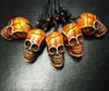 12 pcs Skull Skeleton Auniquestyle Vintage Imitation Yak Bone Necklace Manmade Carving Skull Punk Amulet9882165