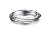 Ring aus Sterlingsilber, modische Kombination aus 3 Ringen. Vertraglicher Ring aus massivem 925er Silber, Größe 611, für Damen. Persönlichkeits-Silberschmuck. 2716779594668