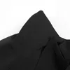 Alta qualidade designer de moda elegante jaqueta feminina magro ombros blazer 240202