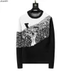 Designer Sweater for Neck Fashion Letter Black Long Sleeve Clothes Pullover Oversized Blue Top