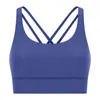 Yoga Outfit ZenYoga Logo bedruckt CLASSIC Bare Comfort Übungssport-BHs Top Damen Cross Strap Mid Support gepolsterter Fitness Gym Workout BH