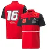 T-shirt de course Formule 1 Nouveau t-shirt de pilote de pilote F1 Red Team F1 Fans Racer Polo Casual Polo T-shirt à manches longues Summer