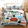 Bedding sets 3D Friends TV Movie Duvet Cover Set Full Queen King Size Comforter Cover Bedclothes Bed Linen Quilt Cover Set with case(s) T240218