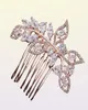 Nieuwste Mode Rose Gouden Bruiloft Accessoires Voor Bruid Kristallen Haar Kam Haarstukken Haar Sieraden Voor Vrouwen Tiara Clips JCH0997746594