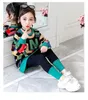 2024 Girls Clothing Winter Sweater T-shirt Hoodie+Long Pants Tight Leggings Childrens Cotton Youth Children 8 9 10 11 12 Years Old 240218