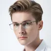 FONEX Legierung Brillengestell Männer Platz Myopie Brillengestelle Vollständige Optische Koreanische Brillen 8105 240126