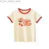 T-shirty 2-8t Toddler Kid Tshirt Baby Girls Ubrania Letnie niemowlę bawełniane koszulki krótkie rękawowe dorywane koszulki koszulki Q240218