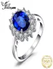 Jewelrypalace Gemaakt Blauwe Saffier Ring Prinses Kroon Halo Engagement Wedding 925 Sterling Zilveren Ringen Voor Vrouwen 20207104921