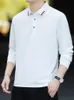 Mens S High-end Lapel Lapel Shirt Light Business T-shirt Autumn Casual Tat