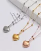 Driedimensionale liefdeskleur gouden ketting roségouden ketting sieraden kleur snel anti-allergie3975459