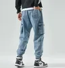 CHAIFENKO Hip Hop Cargo Jeans Pantalones Hombres Moda Casual Harem Joggers Pantalones Hombres Streetwear Denim Jeans Hombres Tallas grandes M-8XL 240125