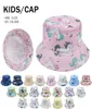 10 stuks Kids cartoon gedrukt leuke emmer hoed cap 4Y 20 kleuren jongens meisjes mode Brede Rand zonnehoeden vizier Caps fruit dierlijk haar Ac8981759