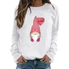 Dameshoodies Ronde hals Lange mouw Valentijnsdag Gedrukt Hoodie Sweatshirt Modieuze losse top Alien Patch