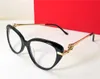 Nouveau design de mode monture oeil de chat lunettes optiques 0283 décoration animale style simple vintage avec boîte peut faire des lentilles de prescription3221153