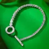 2024 Choucong Brand Wedding Bracelets Luxury Jewelry Real 100% 925 Sterling Silver Round Cut White Moissanite Diamond Gemstones Party Women OT Tennies Bangle Gift