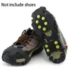 10 Studs Anti Skid Ice Gripper Spike Winter Climbing Antislip Snow Spikes Grips Cleats Over Shoes täcker Crampon 240125