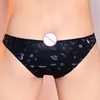 Underpants Sexy Underwear Men Buttons Open Briefs Panties Low Rise Thongs Elastic U Convex Pouch Lingerie Bikini Slip Homme