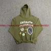 Men's Hoodies Sweatshirts Good Quality Green Broken Planet Fashion Hoodies Men High Street Women Hooded Casual Sweatshirt Oversized Pullover T240217