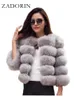 ZADORIN S-5XL Mink Coats Autumn Winter Fluffy Black Faux Fur Coat Women Elegant Thick Warm Faux Fur Jackets For Women Tops 240122