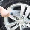 Andra bilbelysningsomsorg Däck Rengöringsverktyg Truck Wheel Tire Rim Scrub Wash Wash Brush-bilstyling Usef Motorcykelcykel Detaljer Dhmyh