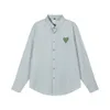 Summer Women Shirt Designer Shirts Men Letters Heart ricamo a maniche lunga giacca cardigan bottone a colore solido