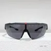 نظارة شمسية 2024 أزياء نصف إطار النساء للرجال تصميم العلامة التجارية 03x-F Sun Glasses Big Shield Visor Windproof UV