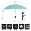 Omgekeerde volautomatische paraplu regen dames heren winddicht 3 opvouwbaar grote zwarte coating parasol outdoor mode paraplu's 210320297S