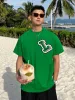 2022 Yaz Paris Erkek Tişörtler Tasarımcı Tee Lüks Akın Mektubu Tişört Tişört Klasik Moda Yeşil Kadınlar Kısa Kollu Pamuk T-Shirt Üstleri