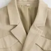 Damespakken Blazers Jas Elegante Mode Bijgesneden Jas Met Lange Mouwen Uitloper Effen Kraagvorm Kantoor Dames Blazer Vrouw