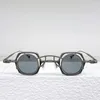 Solglasögon Personlighet med fodralsklipp på solglasögon Titanglasögon Vintage Optiska glasögon Spektakelram Prescritpion -objektiv
