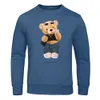 Männer Hoodies Sweatshirts Straße Teddybär Selfie Swag Mädchen Sweatshirt Für Männer Sport Hut Seil Kleidung Pullover S-Xxl Streetwears Casual Warm Hoodie Männlich T240217